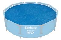 Cobertor Solar de Burbujas BESTWAY para Piscina Desmontable de varias medidas y modelos: rectangular y circular de fácil instalación sobre el agua. El plástico evita que el agua se ensucie y lo calienta, en cierta medida. - details 5