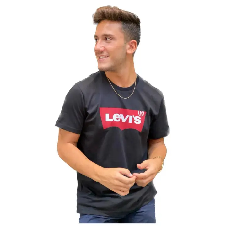 Levi's Camiseta con Logo en el pecho, Ajuste estándar, para Hombre, Gris, Negro y Azul Oscuro - 1