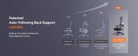 Silla ergonómica NEWTRAL MagicH-BP con reposapiés, respaldo auto-seguimiento, soporte lumbar adaptable, reposabrazos y cabecero ajustables, 4 posiciones de bloqueo - Negro - details 4