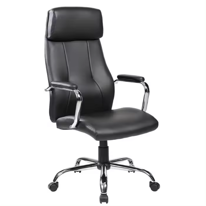 Silla de Escritorio Ergonómica Rocada | Respaldo Alto | Ruedas y Reposabrazos | Ajustable | Negro - 1