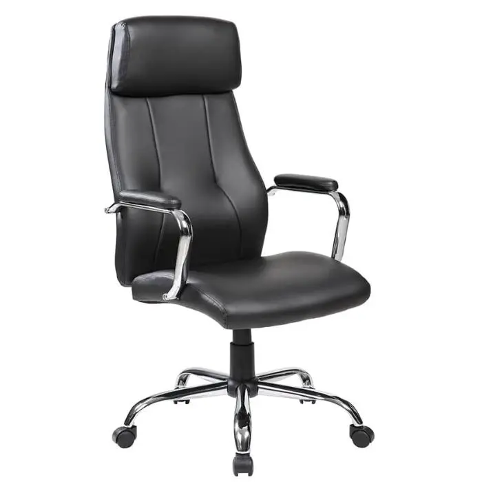 Silla de Escritorio Ergonómica Rocada | Respaldo Alto | Ruedas y Reposabrazos | Ajustable | Negro - 1