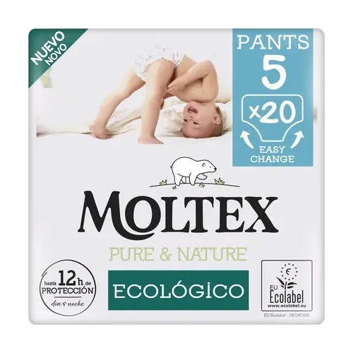 Pants Pure & Nature Talla 5 (9-14kg) 20 Uds – Moltex - 1