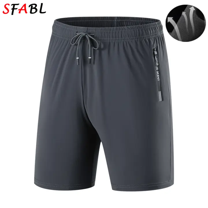 Nuevos Moda Verano Shorts De Playa Secado Rápido Con Bolsillos Cierre De Cremallera Elasticidad Para Correr Y Gimnasio Shorts De Hombre Fitness Estilo Casual Talla M a XXXL Colores Negro Gris Oscuro Azul Oscuro - 1