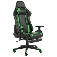 vidaXL Silla gaming giratoria con reposapiés PVC en color Rojo/Azul/Verde | cómodas modernas ergonómicas para comedor cocina salón hogar - details 2