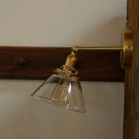 Lámpara De Pared Retro Nórdica Amarilla Bronce Para Baño Y Dormitorio Luz LED Ajustable Soporte De Montaje En La Pared - details 0