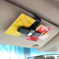 Portarabinos De Gafas Para Coche En Fibra De Carbono Clip Para Sol Y Tarjetas Soporte Rápido Para Lentes Y Tarjetas - details 5