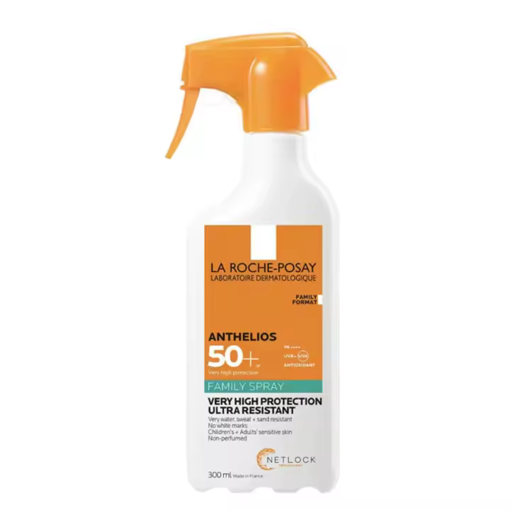 Protector Solar La Roche Posay Anthelios Family Spray SPF50+ - Alta Protección - Resistente Al Agua - Resistente Al Sudor - Resistente a la Arena - 1