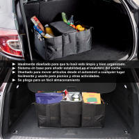 Bolsa de Almacenamiento para Coche con Compartimento Térmico – Organizador Plegable, Impermeable y Compacto – Ideal para Viajes y Picnic - details 5