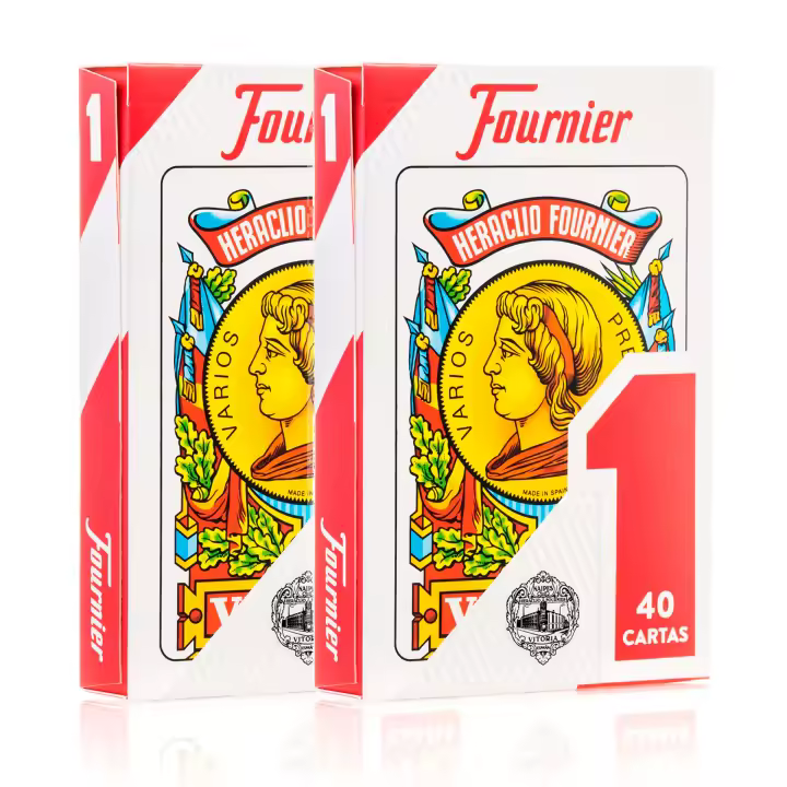 Pack 2 Barajas Nº1 Fournier 40 Cartas - Dorso Rojo - 1