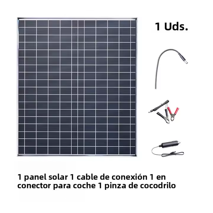 Kit De Batería De Carga Rápida 1000W 12V Con Placa Solar Fotovoltaica 20W/H 100A Controlador Para Camping RV Hogar - 1
