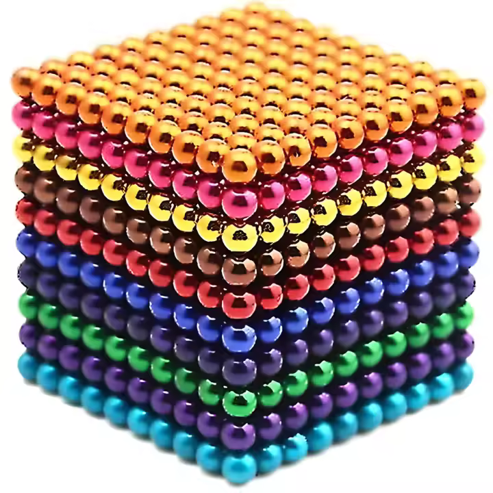Conjunto de 1000 bolas magntic de 3mm para el alivio de estrés Manger 10 colores (Manges de colores 1000 picos) - 1