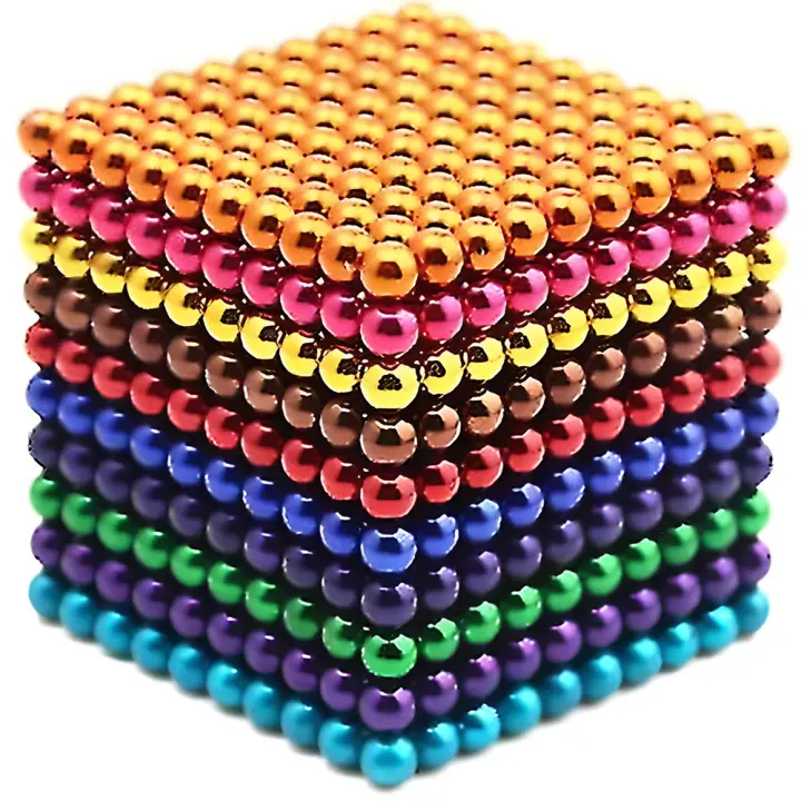 Conjunto de 1000 bolas magntic de 3mm para el alivio de estrés Manger 10 colores (Manges de colores 1000 picos) - 1
