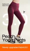 MOV-Pantalones deportivos y de fitness, pantalones color melalgodón, Mallas elásticaspara Correr, Elevación de cadera, High Belt, control del medio ambiente, pantalones de yoga - details 0