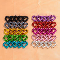 30pcs Bolas De Corazón De Acrílico Metálico Para Creación De Joyas DIY Tamaños 21x19MM Accesorios Para Pulseras Collares Y Aretes - details 2