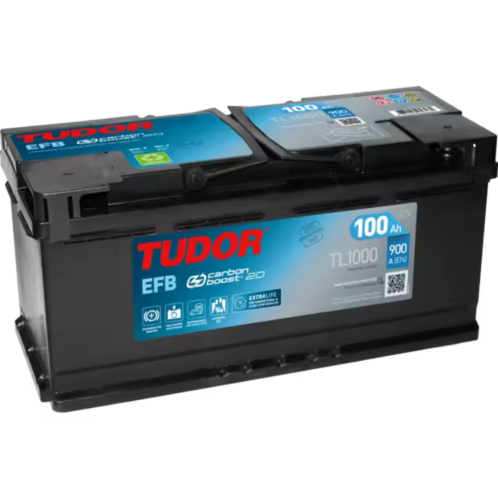 Batería de camion Tudor TL1000 Start-Stop EFB. Tecnología EFB. 12V - 100Ah/900A (EN) Caja L5 - 1