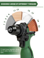 Taladro Eléctrico Inalámbrico PROSTORMER 17V 55NM Mini Taladro Sin Escobillas Con Batería De Litio Y 5 Piezas De Broca Para Bricolaje Y Madera - details 5