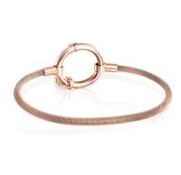 S925 sterling silver bear decorative ring & wire braided bracelet European and American fashion exquisite braided bracelet simple and versatile women's silver jewelry - details 16