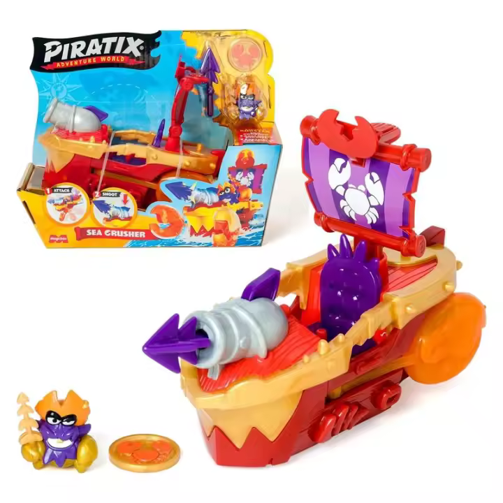 Barco Pirata Piratix forma cangrejo Sea Crusher con accesorios exclusivos - 1
