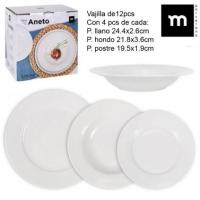 STARLEY-Vajilla redonda 12pcs ,18Pcs  blanco aneto md - details 1
