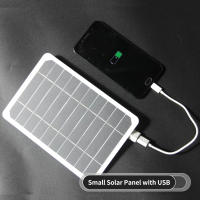 Panel Solar Pequeño 5W 5V Con USB DIY De Silicio Monocrómico Impermeable Para Camping Poder Portátil Panel Solar - details 1