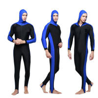 Traje De Baño Unipersonal Protección Solar De Jalea Buceo Snorkel Equipamiento De Natación Para Hombres Material Nylon Spandex - details 2