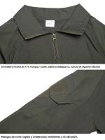 Camisa De Combate Para Hombre Con Manga Larga Y Cierre De 1/4 En Tela De Ripstop Algodón Táctico Disponible En Azul Marino Y Camuflaje Para Airsoft - details 12