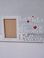 Burningwood Marco de Fotos Personalizados Madera Blanca Frase Motivadora - Regalos Originales para Mujer - Regalos Pareja - Decorativo y Minimalista - details 0