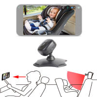 Monitor De Bebé WiFi Cámara De Vehículo Con Visión Nocturna Rotación De 360° Espejo Para Asiento Trasero Sin Cable Resolución SD 720P - details 13