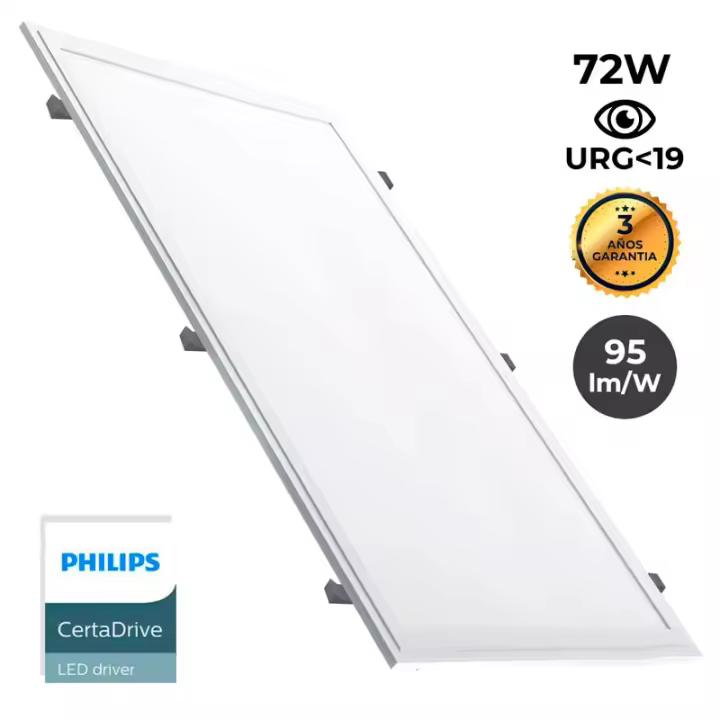 Barcelona LED Panel LED de empotrar 1200X600mm Slim 72W PHILIPS DRIVER UGR19 con KIT de montaje - 1