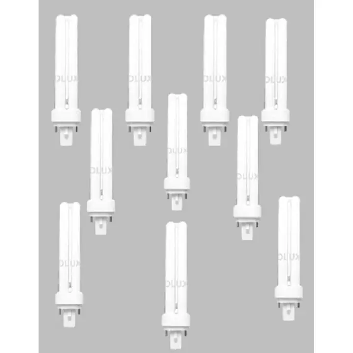 T.E Bombilla Bajo Consumo doble Tubo G24d-1,PLC,2PIN 4300K,13W,Luz Neutra [10 stucs] - 1