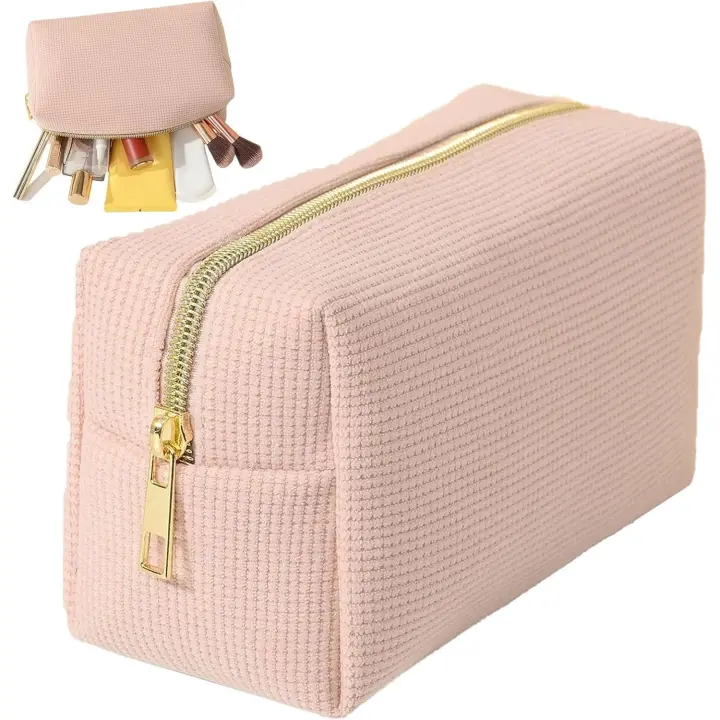 Neceser para mujer, neceser, bolso de maquillaje, neceser portátil y versátil, bolsillo con cremallera. - 1