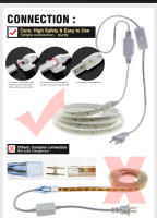Tira De Luz LED Flexible 220V Doble Fila SMD2835 180Leds/m Impermeable Con Enchufe EU 1-15M 3000K 4000K 6000K Para El Hogar - details 9