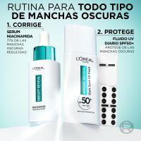 L'ORÉAL PARIS | Bright Reveal Fluido Hidratante Anti-manchas con Filtro UV SPF50+ y Niacinamida 50ml +  Bright Reveal Serum Niacinamida Anti-Manchas 30ML - details 1