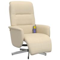 vidaXL Sillón reclinable de masaje con reposapiés tela Gris claro, Gris oscuro, Negro Sillon Dormitorio Sillon Comodos Silla Relax Sillón Sofá - details 4