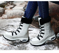 Botas De Invierno Para Mujer Calidad Superior Cómodas Y Seguras Para Caminar Botas De Nieve Con Cordones Impermeables Talla 36-42 - details 14