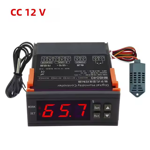 Controlador De Humedad Digital WH8040 Instrumento De Control Electrónico Regulador Sensor Higrómetro 1-99% 12V 24V 220V Para El Hogar - 1
