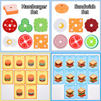 Juego Educativo Montessori De Hamburguesa De Madera Para Niños Juguete De Aprendizaje Por Color Y Forma Para Edad De 3-6 Años - details 3