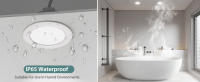 Aigostar Downlight LED Techo Empotrable 4.8W IP65 Impermeable, Ojos de Buey 6500K luz blanca fría, Downlight LED Baño Extraplano Negro, Foco Empotrable LED, ø87*H35mm, 6 pack - details 3