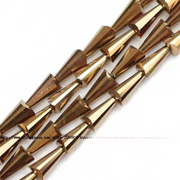 Pendientes De Cristal Austriaco JHNBY En Forma De Torre Con Cuentas Conicas Espigas Cuentas De Vidrio 6*12mm 48pcs Accesorios Para Fabricación De Joyería Pulseras DIY - 1