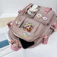 Mochila De Nylon Impermeable Para Mujer Con Múltiples Bolsillos Kawaii Para Estudiantes Con Capacidad Para Laptop Y Libros - details 30