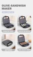 Molde De Nueces Waffle Skillet Horno Para Galletas Y Caramelo Con 12 Huecos Placa De Tostador Intercambiable Para Pastelería - details 3
