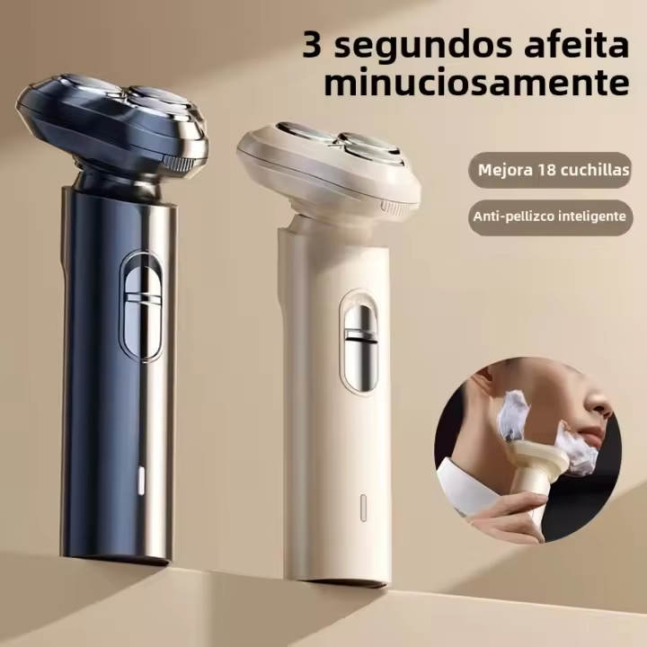 Afeitadora Eléctrica Para Hombres Máquina De Afeitar Barba Con Cuchilla Flotante 3D Lavable Recargable Por USB Máquina De Corte De Pelo - 1