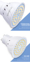 Bombilla LED 220V Spot Luz De Techo E27 E14 GU10 B22 Bombillas Para Sala De Estar Y Dormitorio Luz Eficiente En Energías Con Chip Epistar Certificación CE ROHS GS - details 2