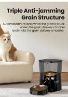 ROJECO Alimentador Automático Para Mascotas Botón Versión Dispensador De Alimentos Secos Para Gatos Y Perros Control Inteligente - details 3