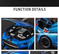 Ford Mustang GT500 Miniatura 1:18 Aleación De Metal Modelo De Vehículo Para Escritorio Decoración Colección Hobby Adorno - details 7