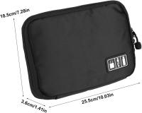 Bolsas para cables, Bolsas para almacenamiento de cables, Bolsas para cables de viaje para Oficina, Negro color - details 1