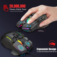 Ratón De Juego Con 10 Botones 12800 DPI USB Retroiluminado RGB Programable Para Laptop PC Y Desktop Accesorios De Computadora - details 7