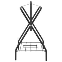 vidaXL Soporte de montura plegable de pie independiente hierro negro - details 4
