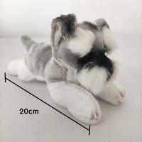 Muñeco De Peluche Kawaii Schnauzer Pequeño Suave Simulación Juguete De Peluche Para Niños Animal De Peluche Lindo Accesorio Fotográfico Regalo De Cumpleaños Para Niñas - details 10