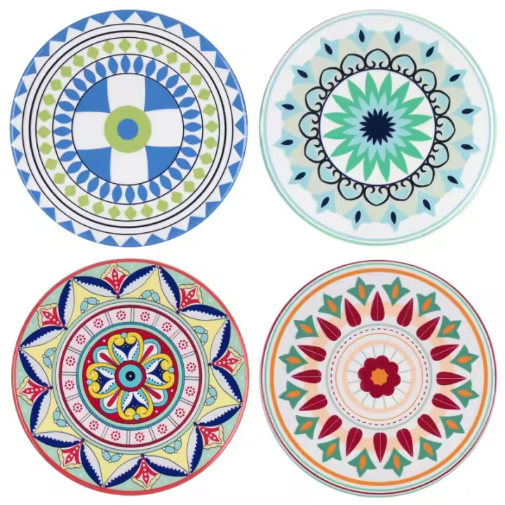 Signes Grimalt ORIGEN Home Decor Posavasos Redondo 4U Azul - Juego de 4 Posavasos Vintage para Cocina y Comedor 33005 - 1